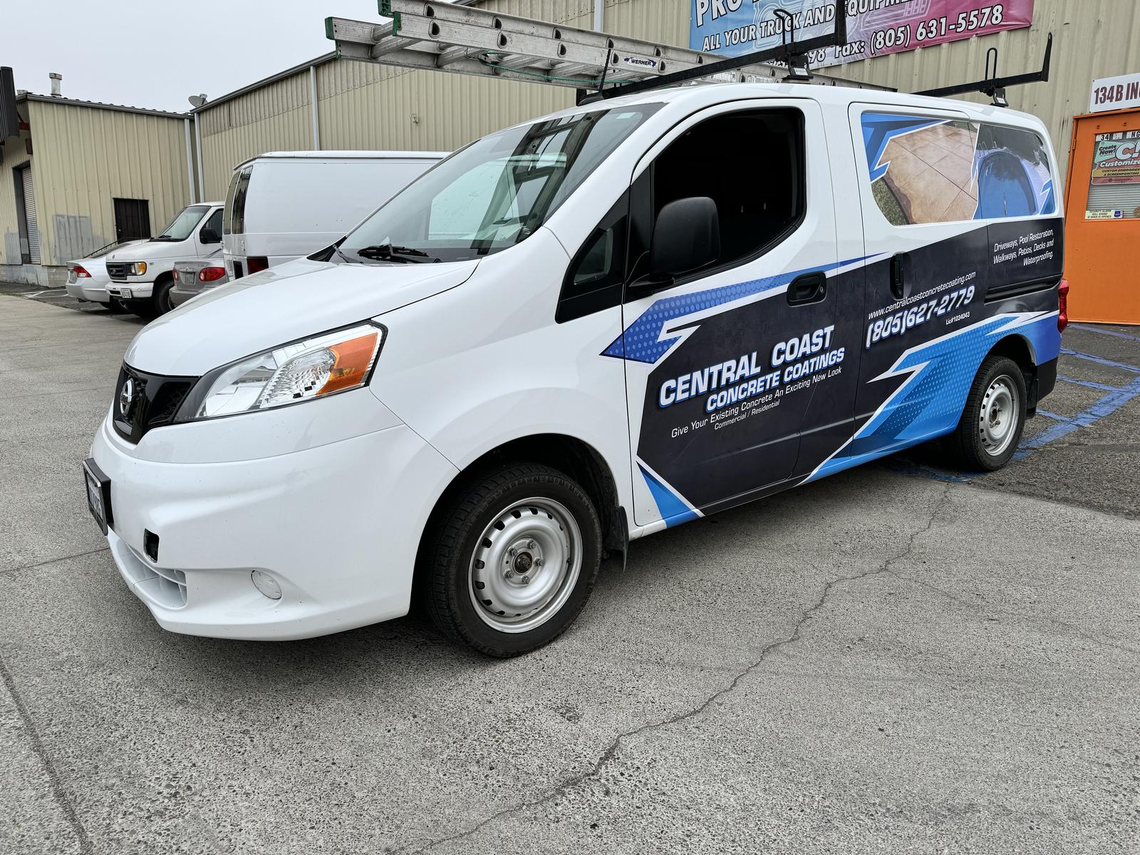 Concrete Coatings vehicle decal Cargo Van — Pismo Beach, CA | Customize It