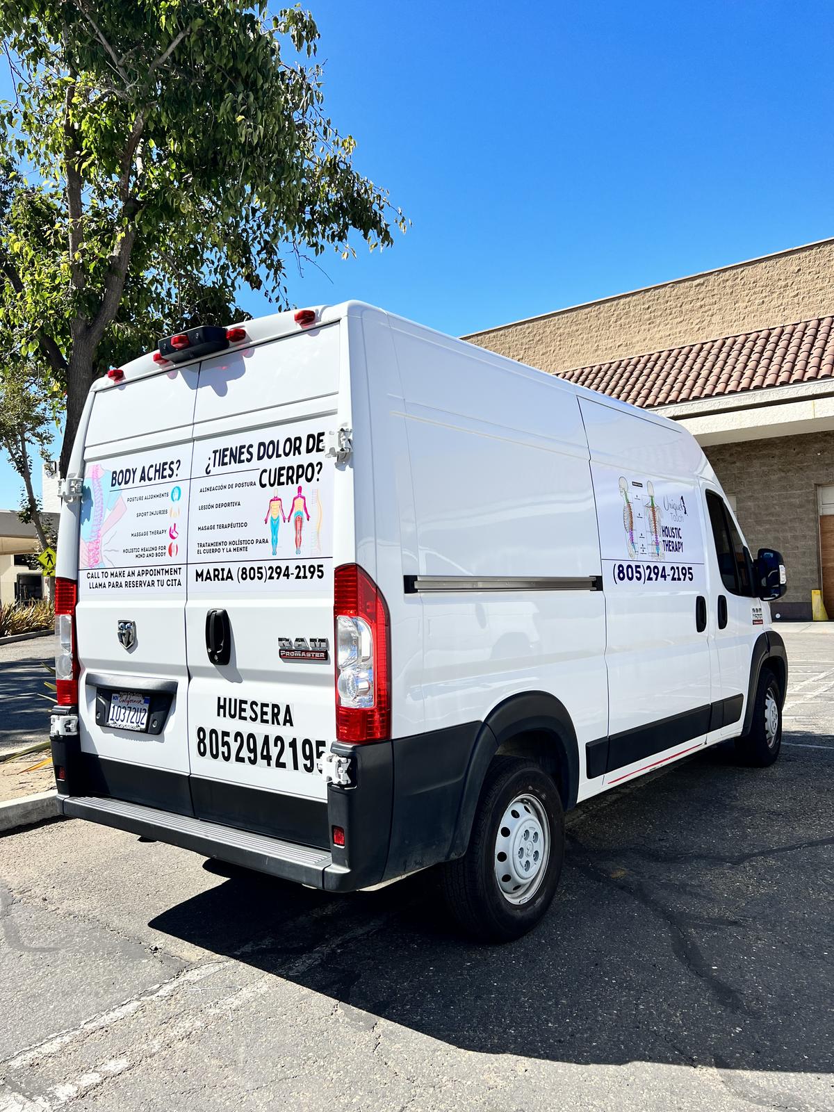 Holistic Therapy vehicle decal Cargo Van — Santa Maria, CA | Customize It