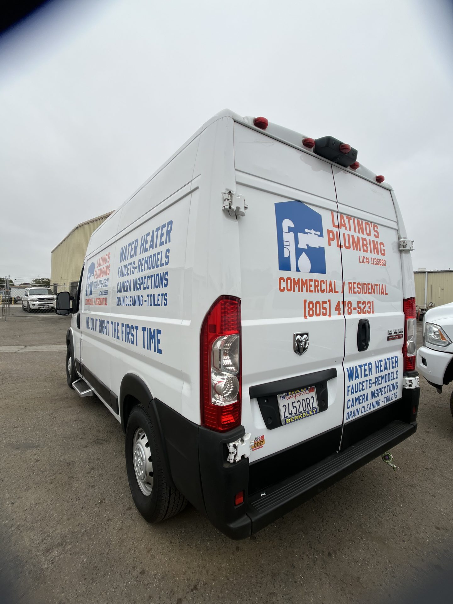 Plumbing vehicle decal Cargo Van — Lompoc, CA | Customize It