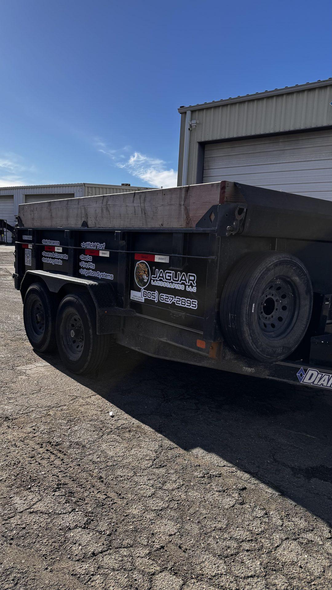 Landscaping vehicle decal Dump Trailer — Paso Robles, CA | Customize It