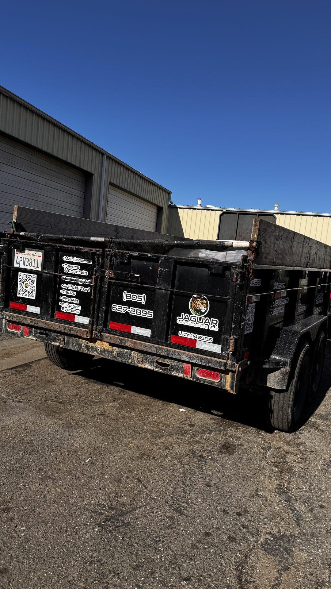 Landscaping vehicle decal Dump Trailer — Paso Robles, CA | Customize It