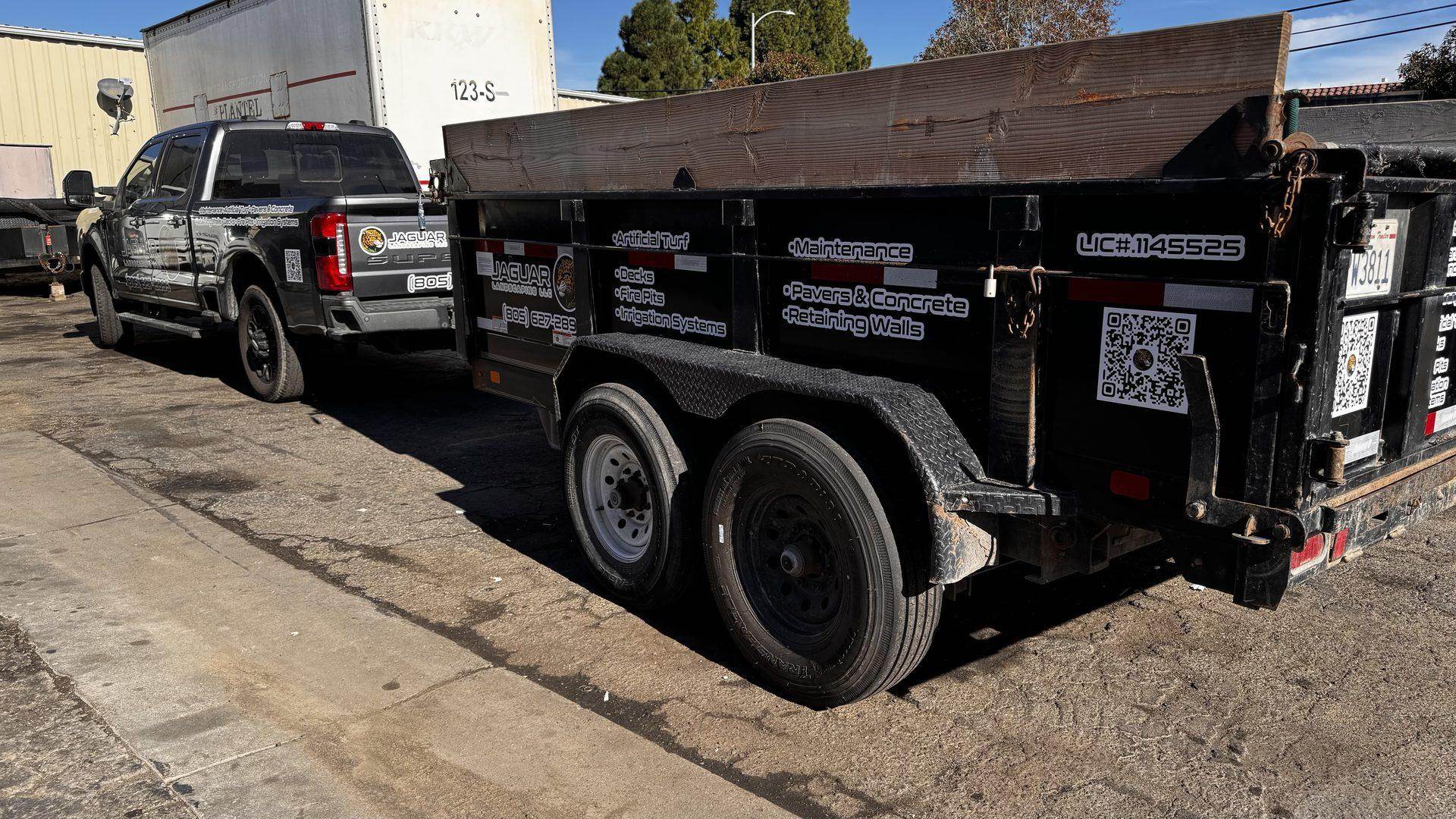 Landscaping vehicle decal Dump Trailer — Paso Robles, CA | Customize It