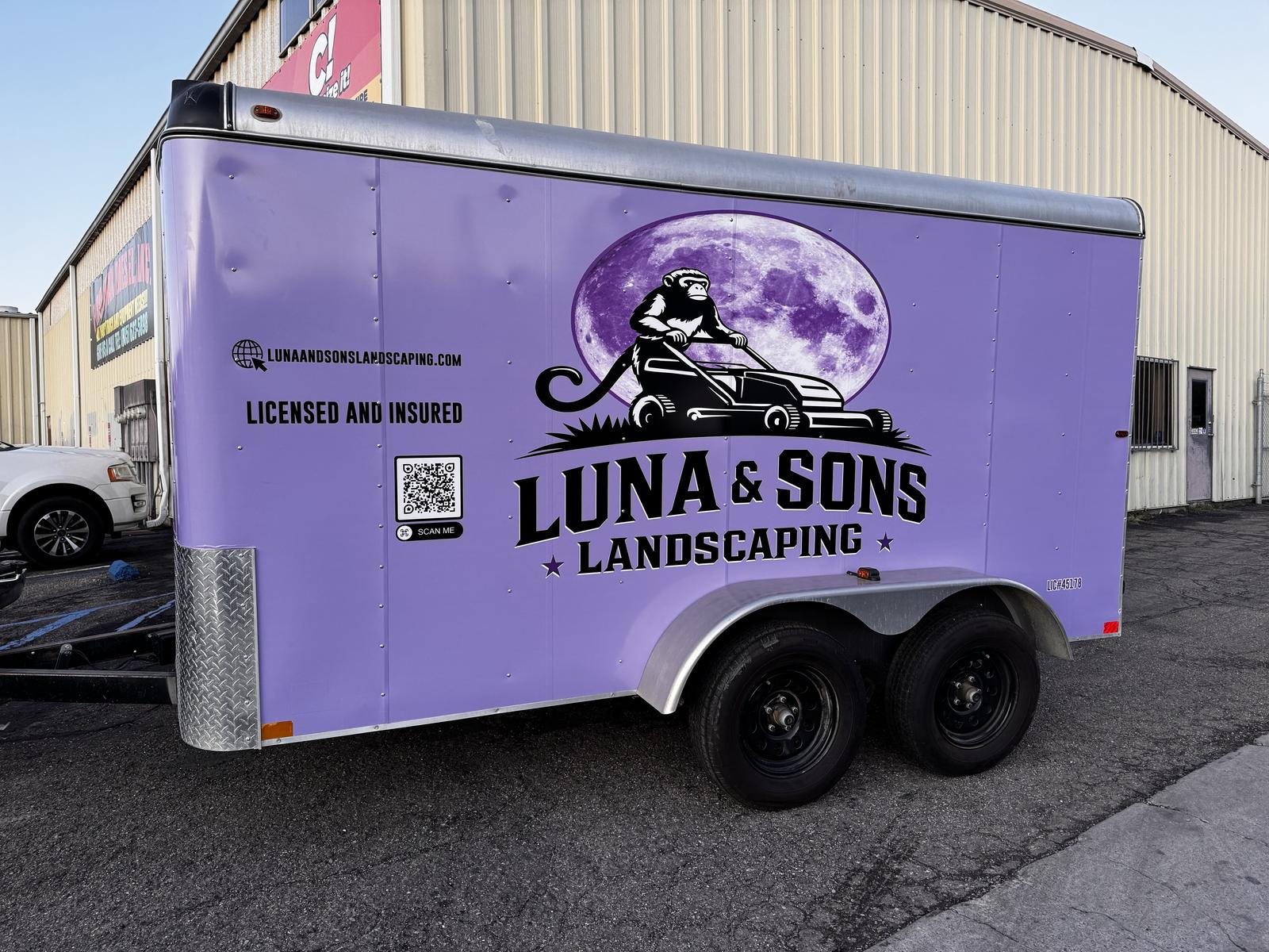 Landscaping full commercial wrap Enclosed Trailer — Arroyo Grande, CA | Customize It