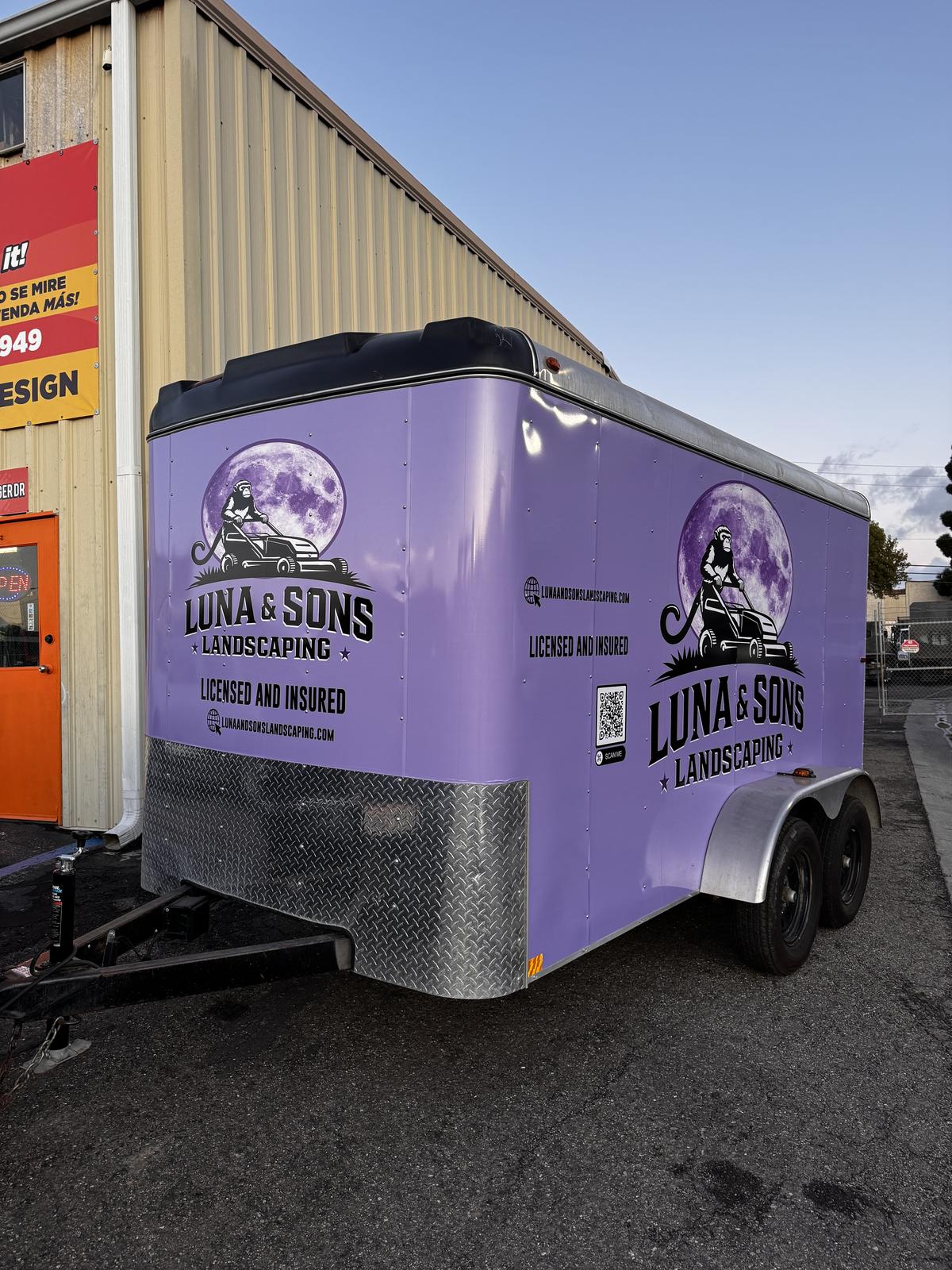Landscaping full commercial wrap Enclosed Trailer — Arroyo Grande, CA | Customize It