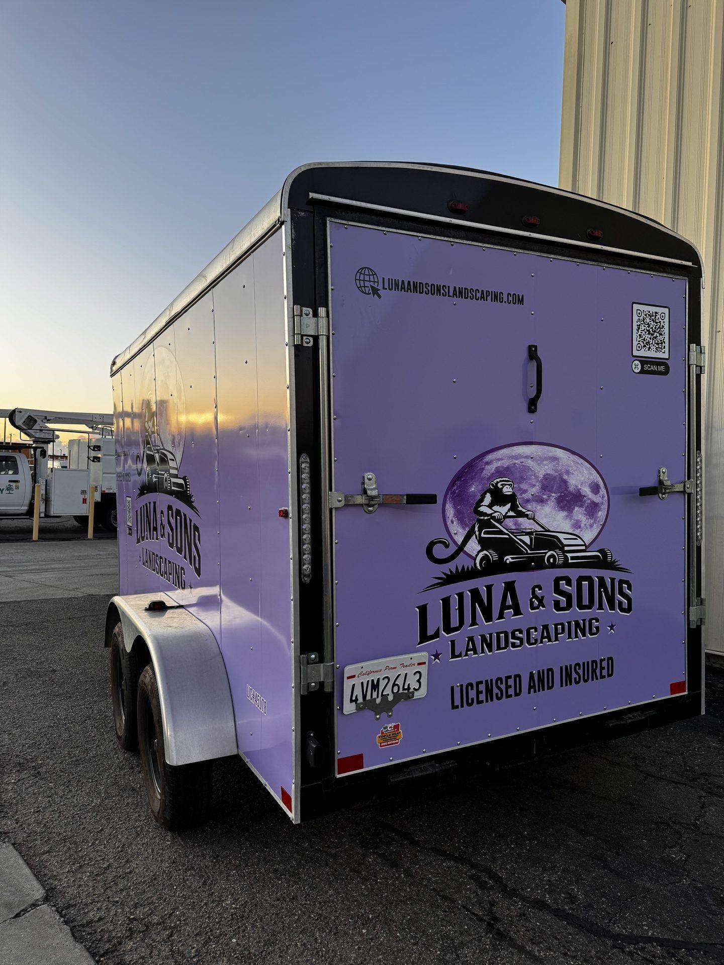 Landscaping full commercial wrap Enclosed Trailer — Arroyo Grande, CA | Customize It