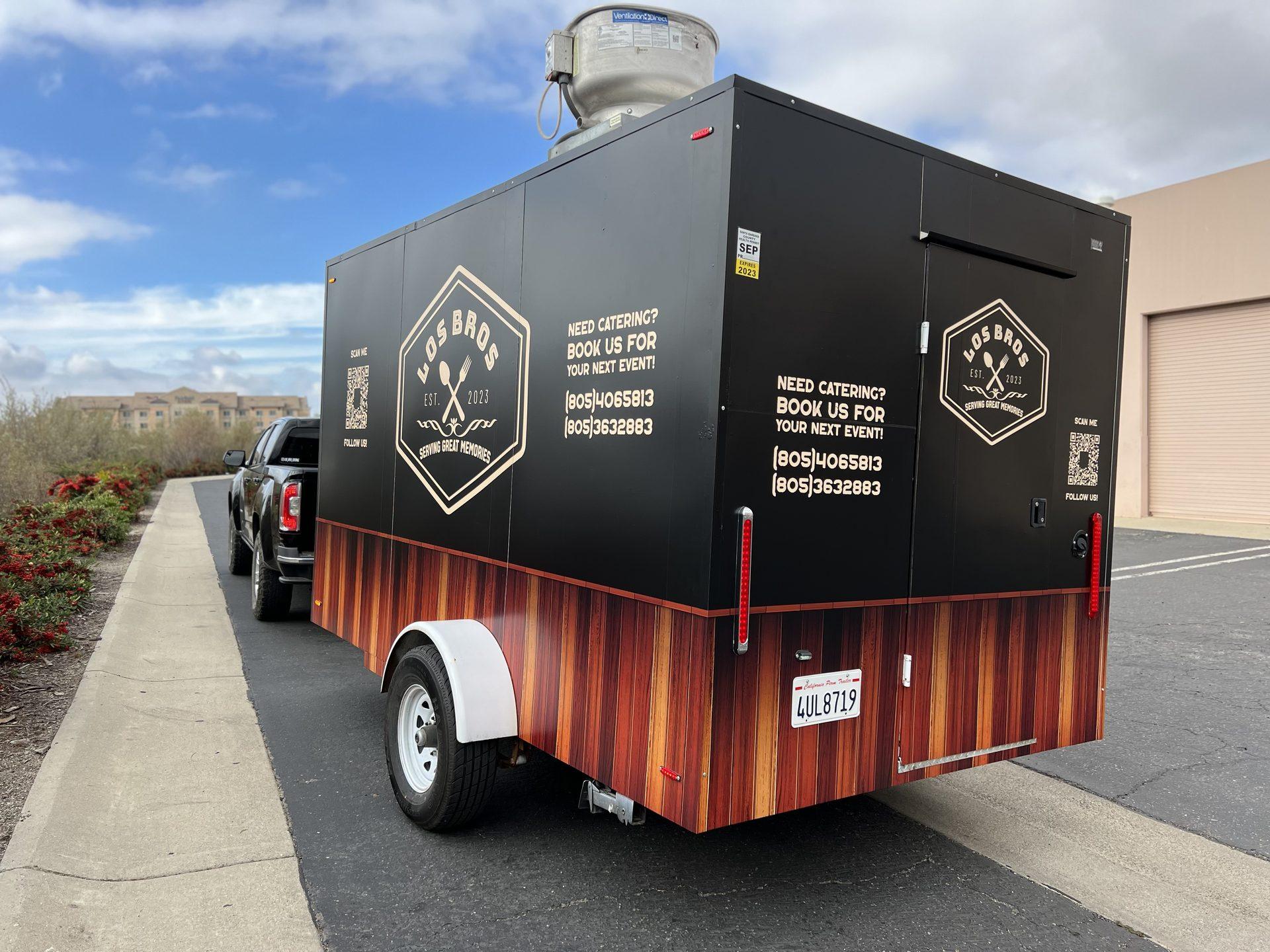 Catering full commercial wrap Food Trailer — Paso Robles, CA | Customize It