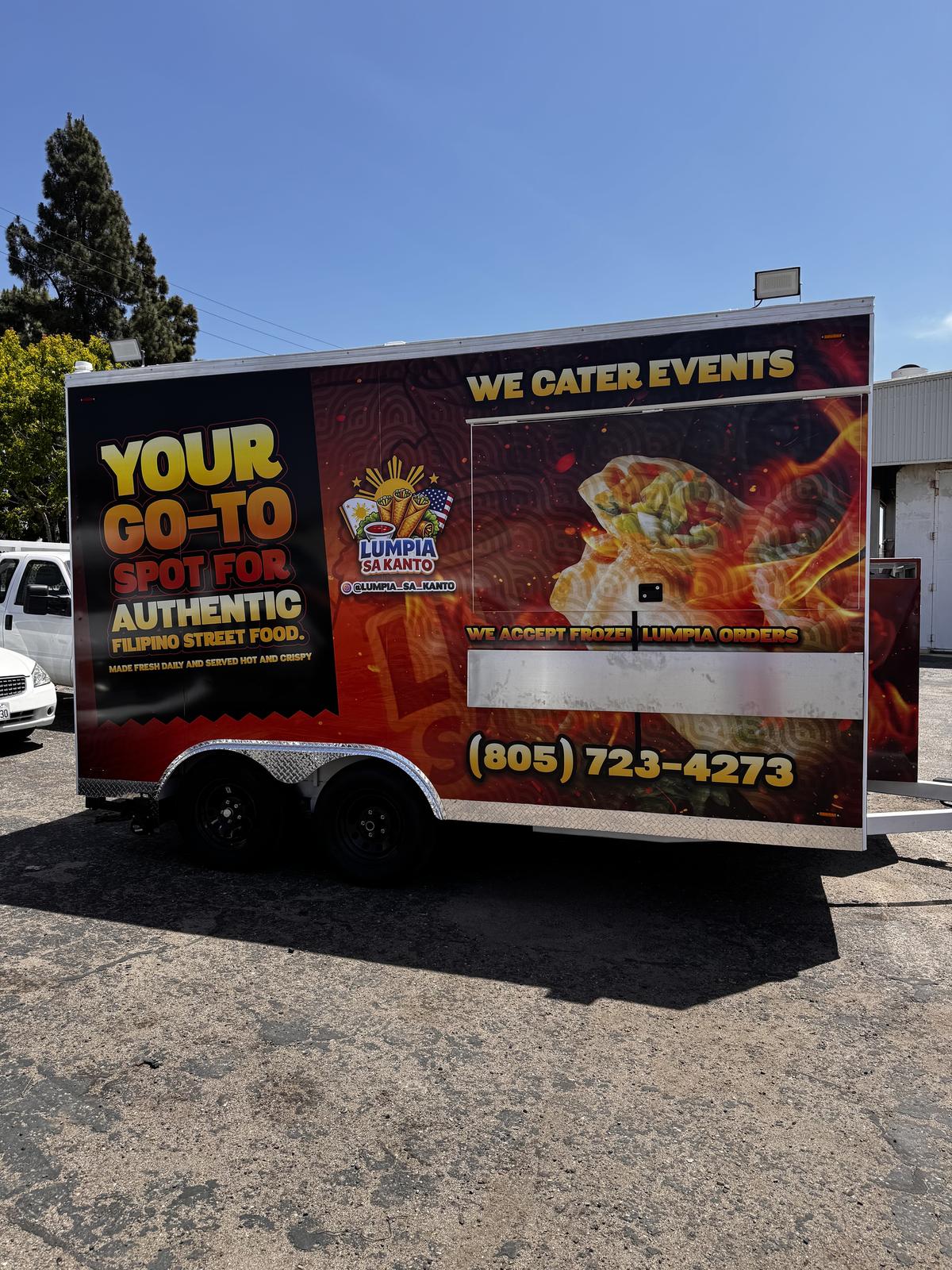 Filipino Food full commercial wrap Food Trailer — Santa Maria, CA | Customize It