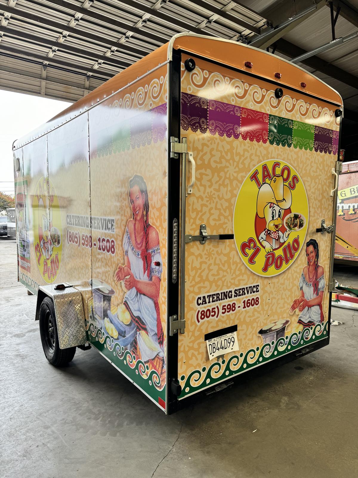 Mexican Food full commercial wrap Food Trailer — Lompoc, CA | Customize It