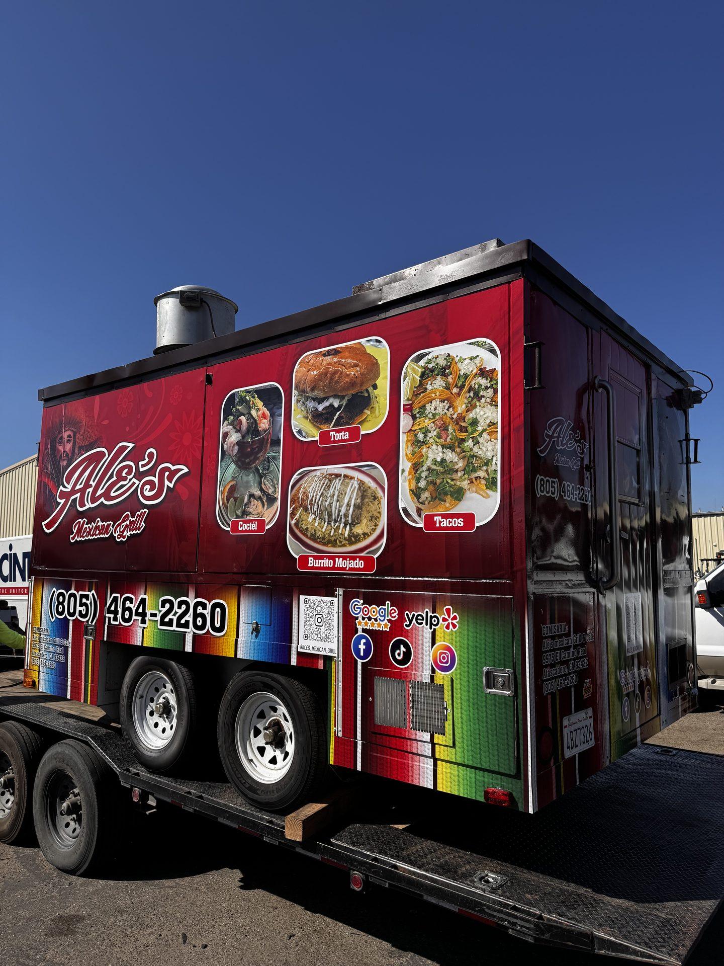 Mexican Food full commercial wrap Food Trailer — San Luis Obispo, CA | Customize It