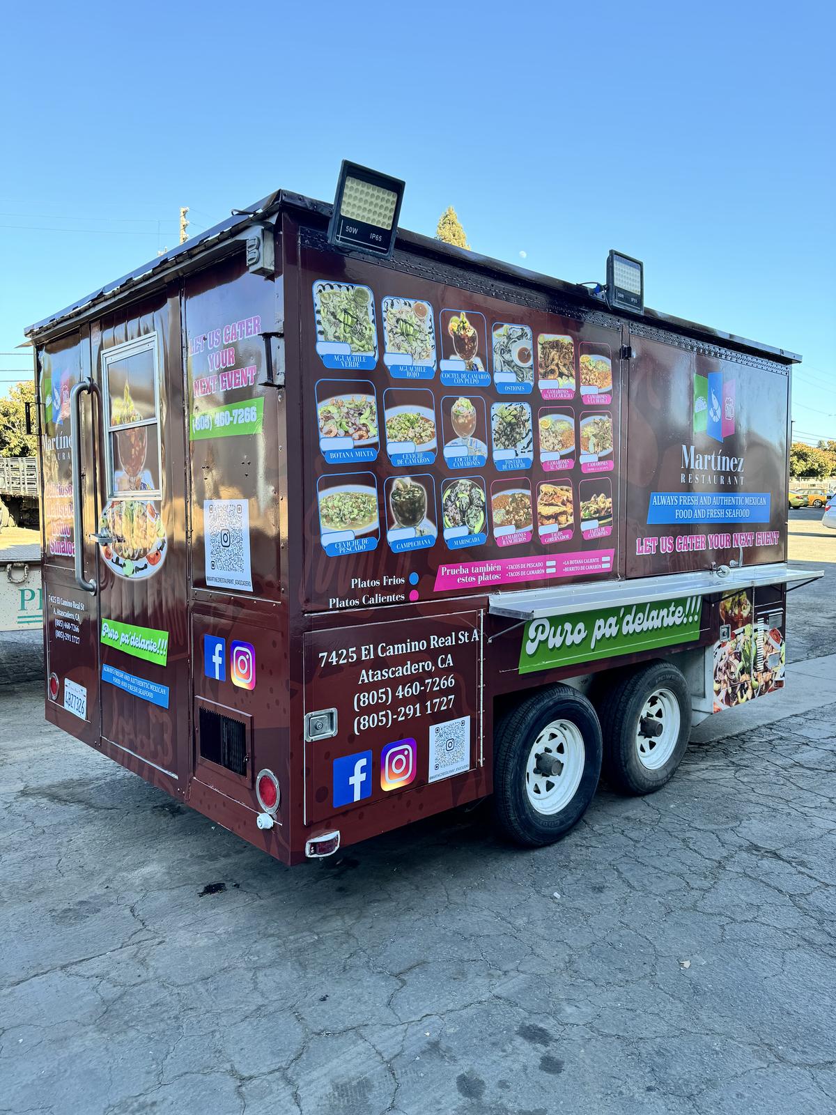 Mexican Seafood full commercial wrap Food Trailer — Atascadero, CA | Customize It