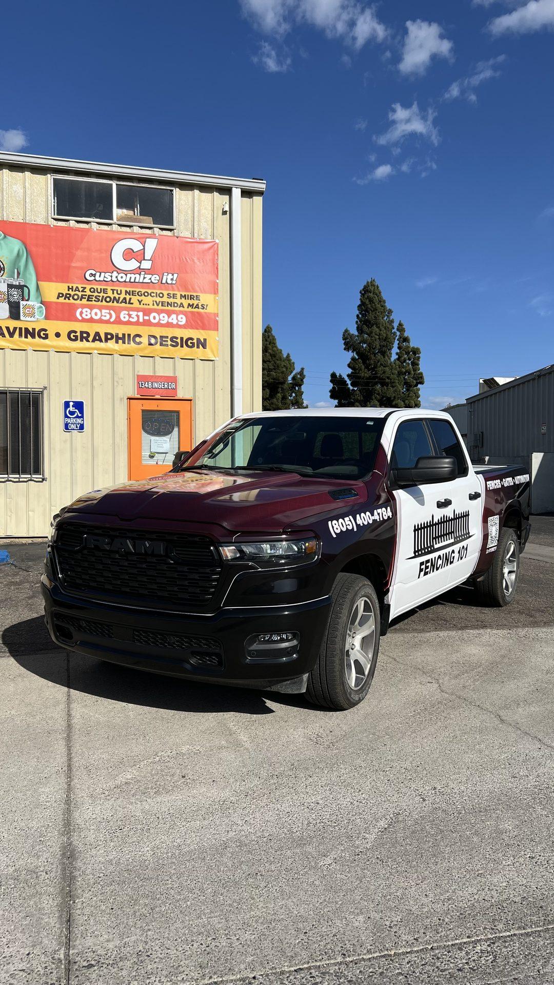 Fencing full commercial wrap Pickup Truck — Nipomo, CA | Customize It
