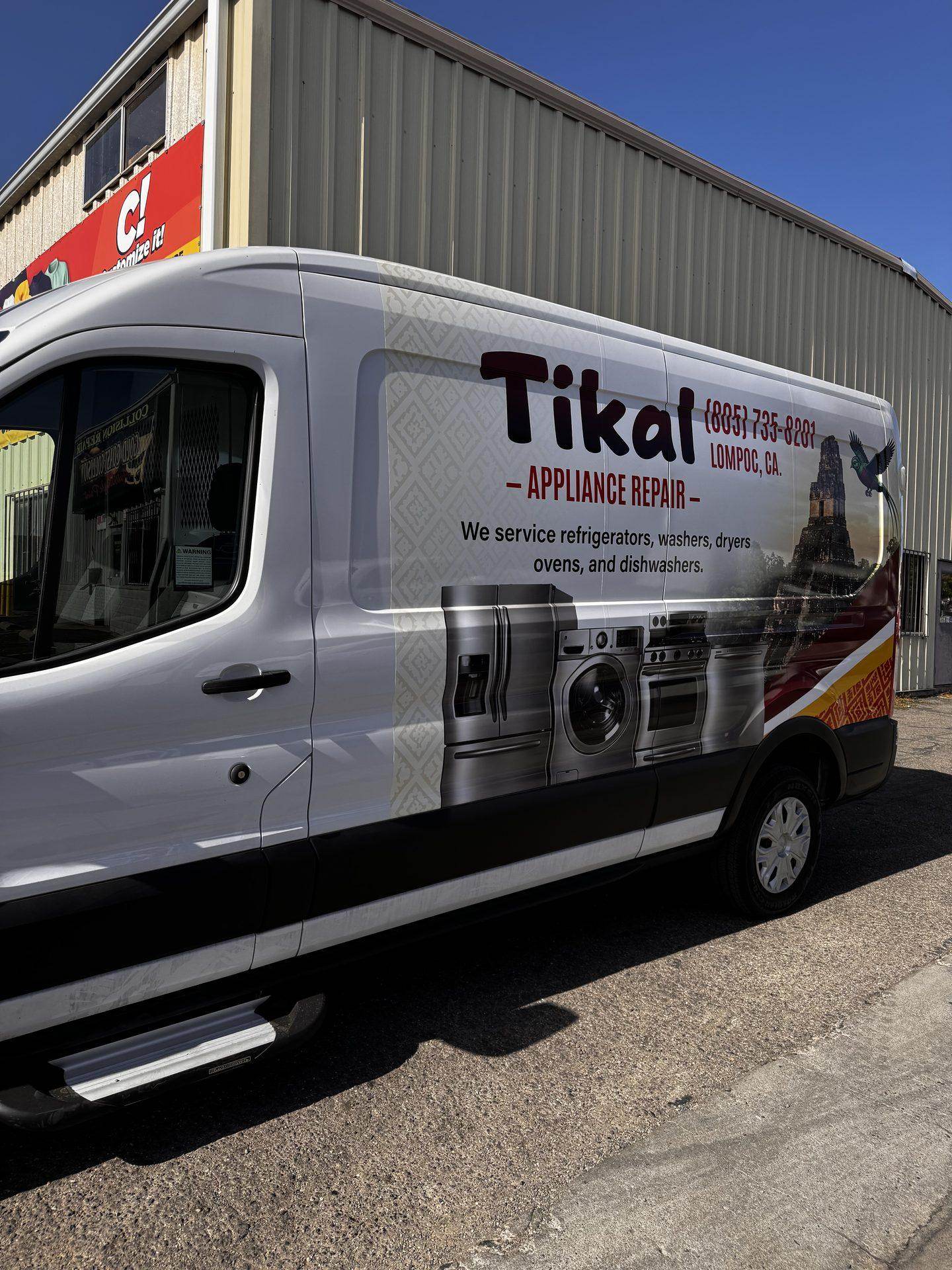 Appliance Repair partial wrap Cargo Van — Lompoc, CA | Customize It