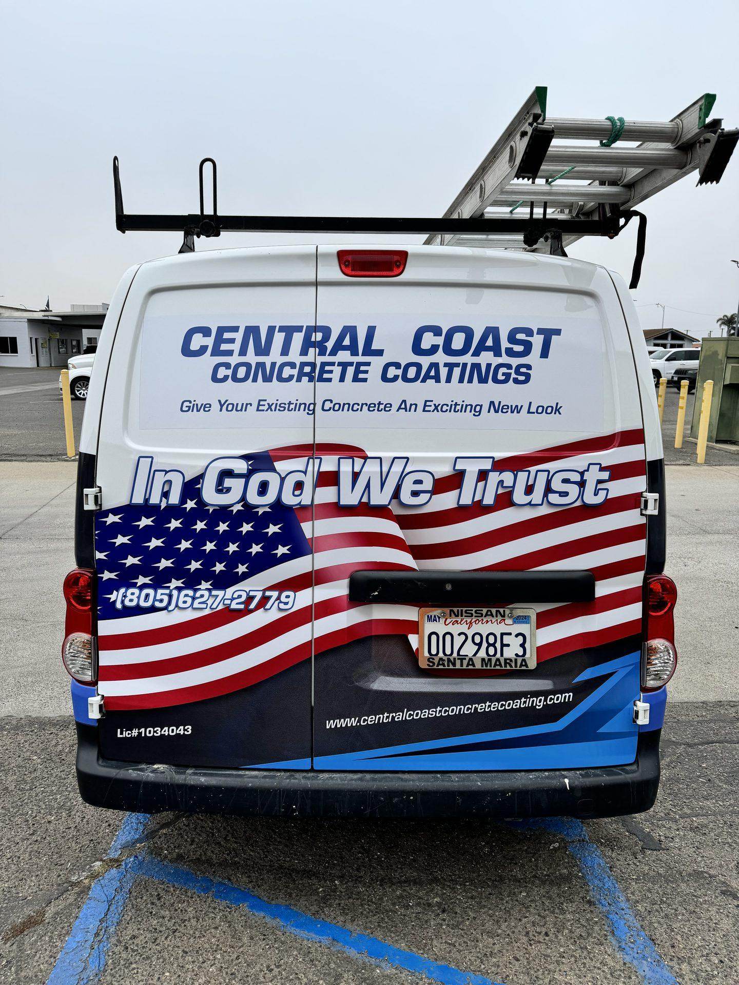 Concrete Coatings partial wrap Cargo Van — Pismo Beach, CA | Customize It