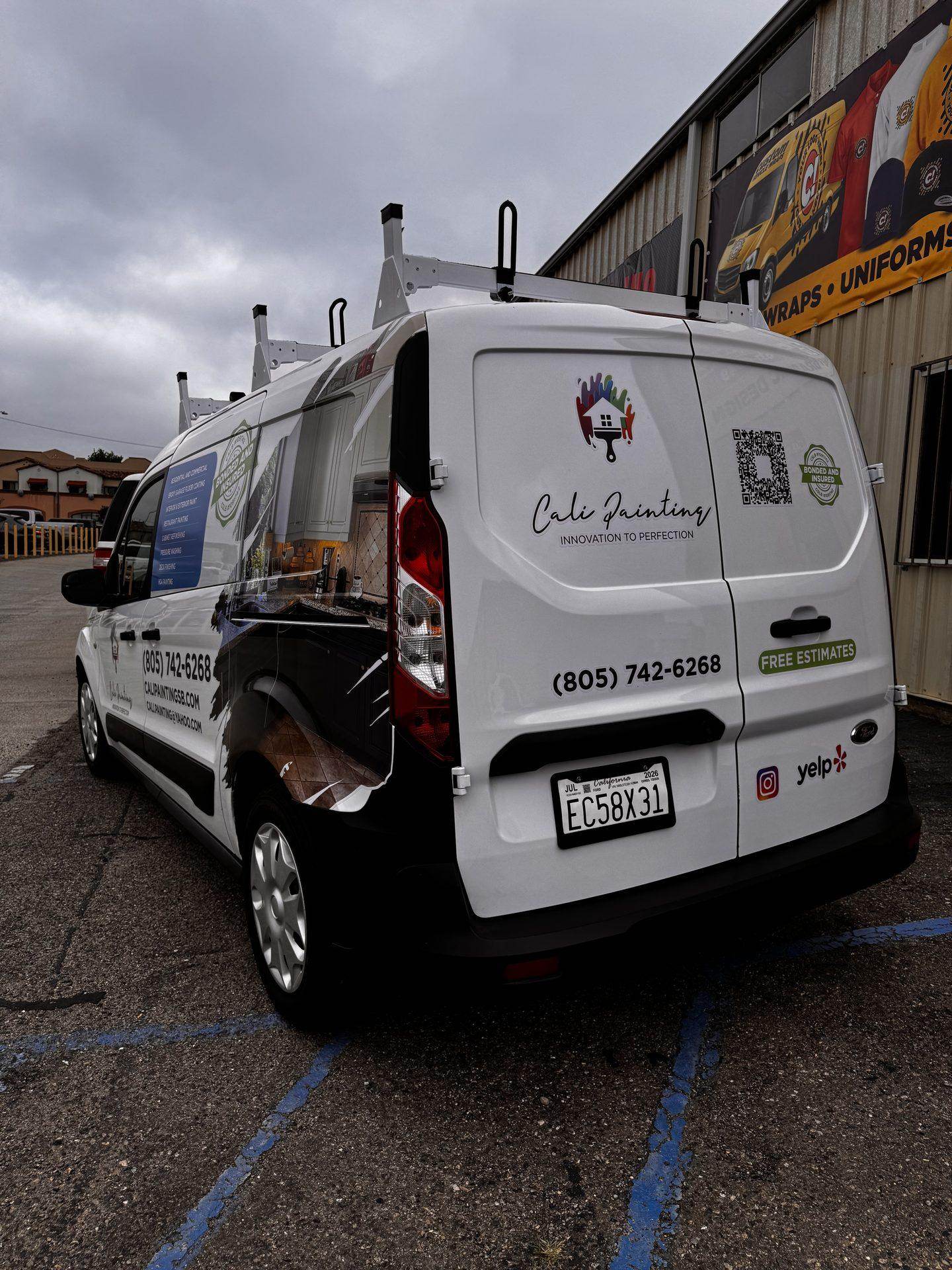 Painting partial wrap Cargo Van — Orcutt, CA | Customize It