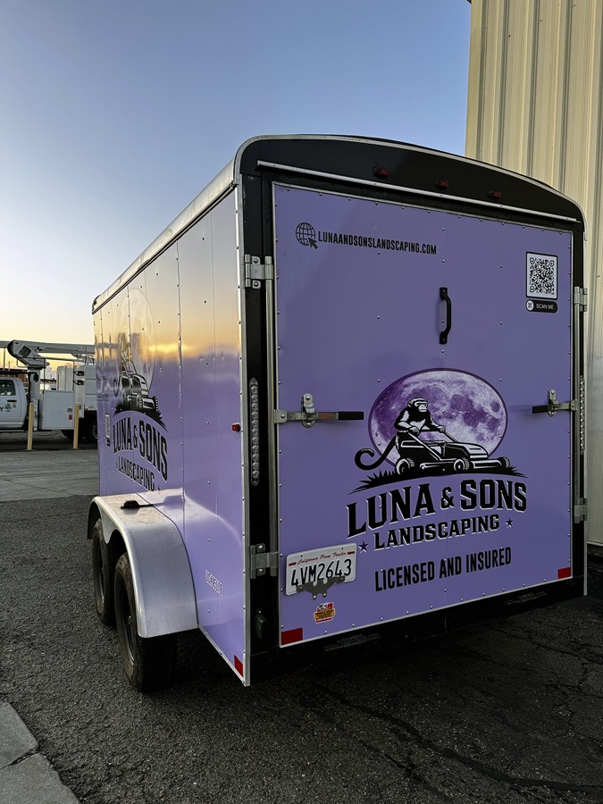 Luna and Sons trailer rear wrap