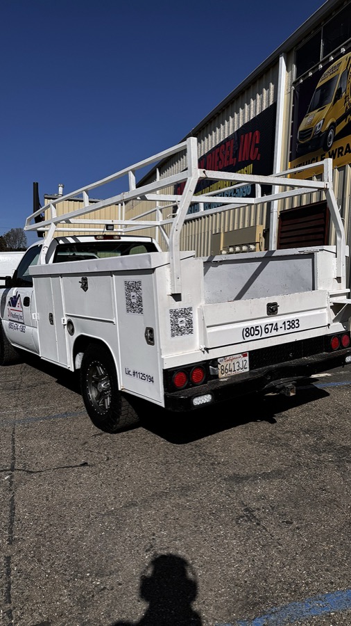 JV Roofing utility truck rear decals