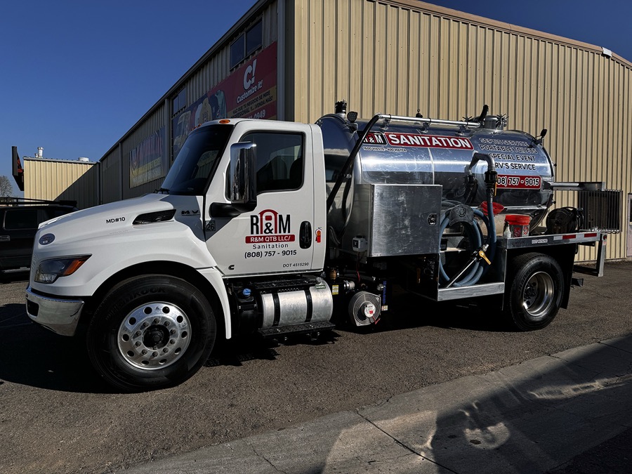 Commercial vehicle wrap on RM Sanitation truck, Santa Maria CA